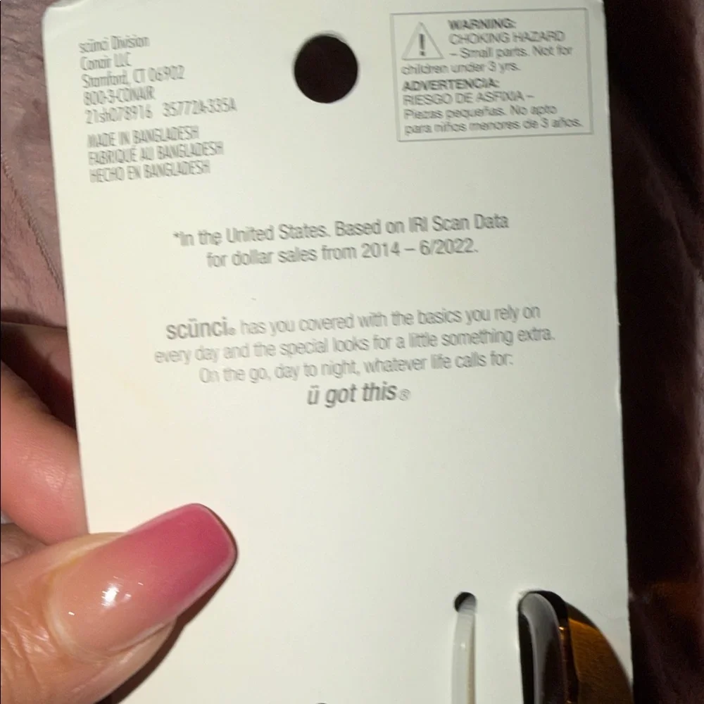 Scunci Brown Claw‎ Hair Clip